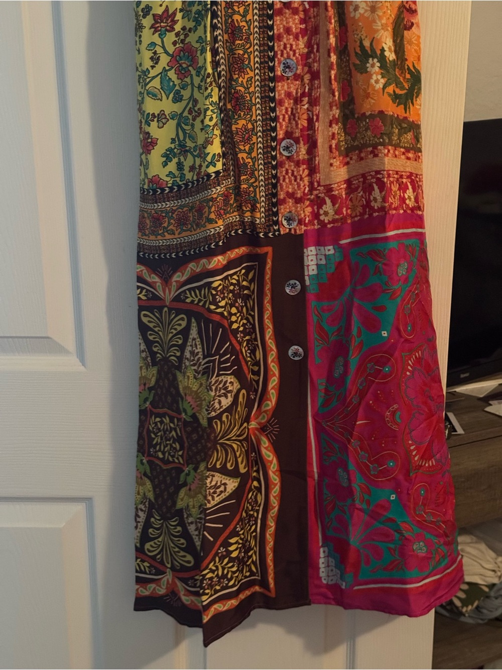FARM Rio Vibrant Multi-Color Patchwork Maxi Dress - Picture 3 of 5
